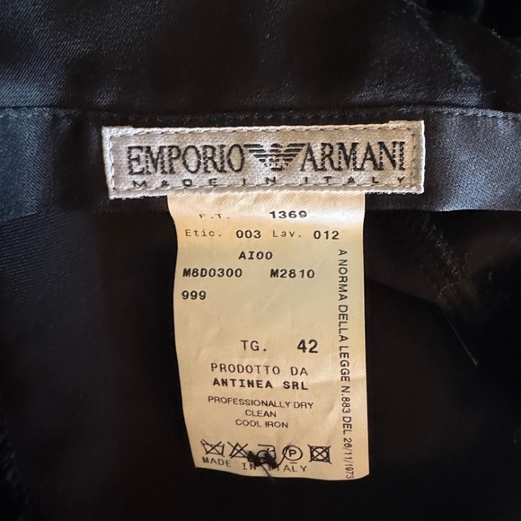 Emporio Armani Velvet Halter Jumpsuit Black Size 6 US Formal Cocktail Evening - Picture 5 of 5